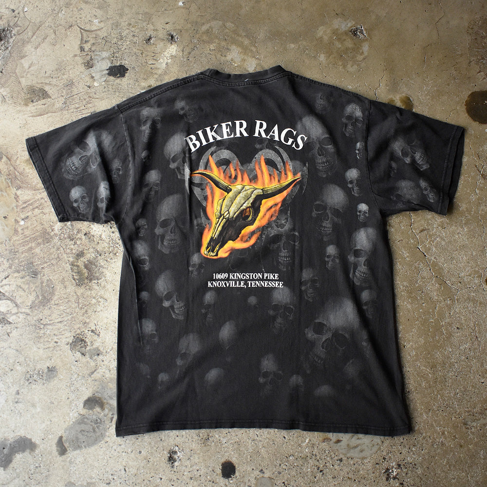 90's～ AOP！ “Brothers in The Wind” Sukll Bike Tシャツ 250616H