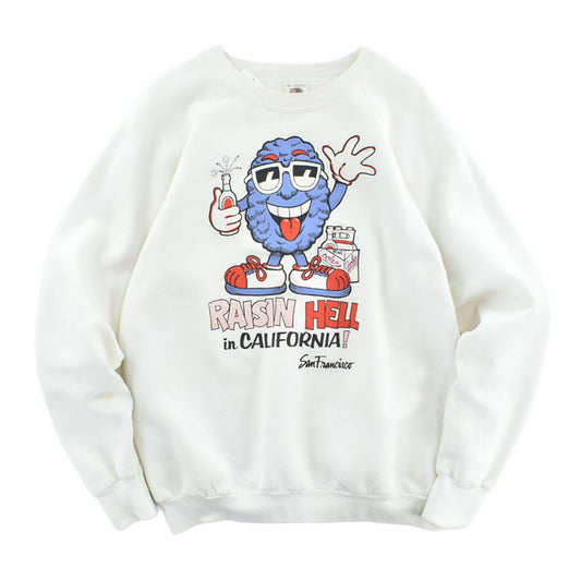 80's "RAISIN HELL" キャラクタースウェット USA製 260908H