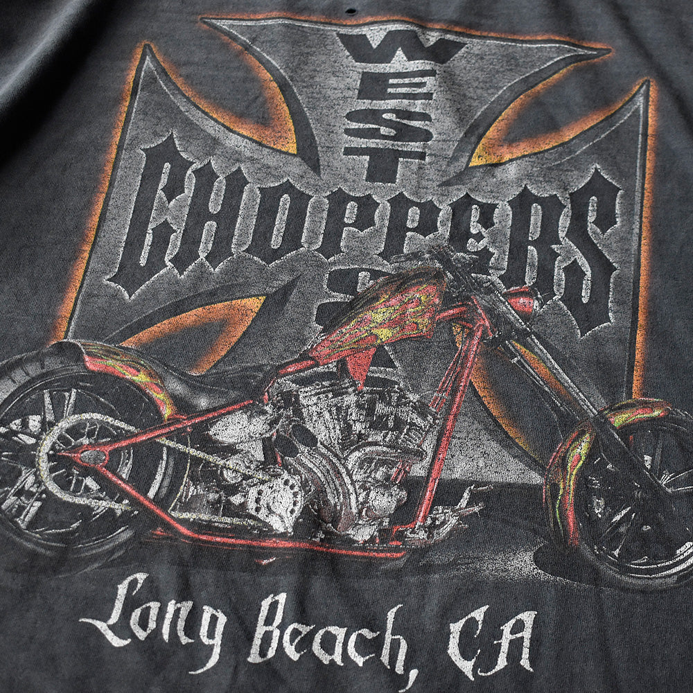 Y2K ダメージ！ “WEST COAST CHOPPERS” iron cross Tシャツ 250721H
