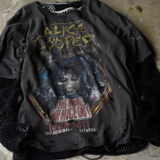 ✮Tシャツ　バンドTシャツ　ロブ・ゾンビ×アリス・クーパー　フェード感　XL✮ Rob Zombie Alice Cooper バンドTシャツ ロブ・ゾンビ アリス