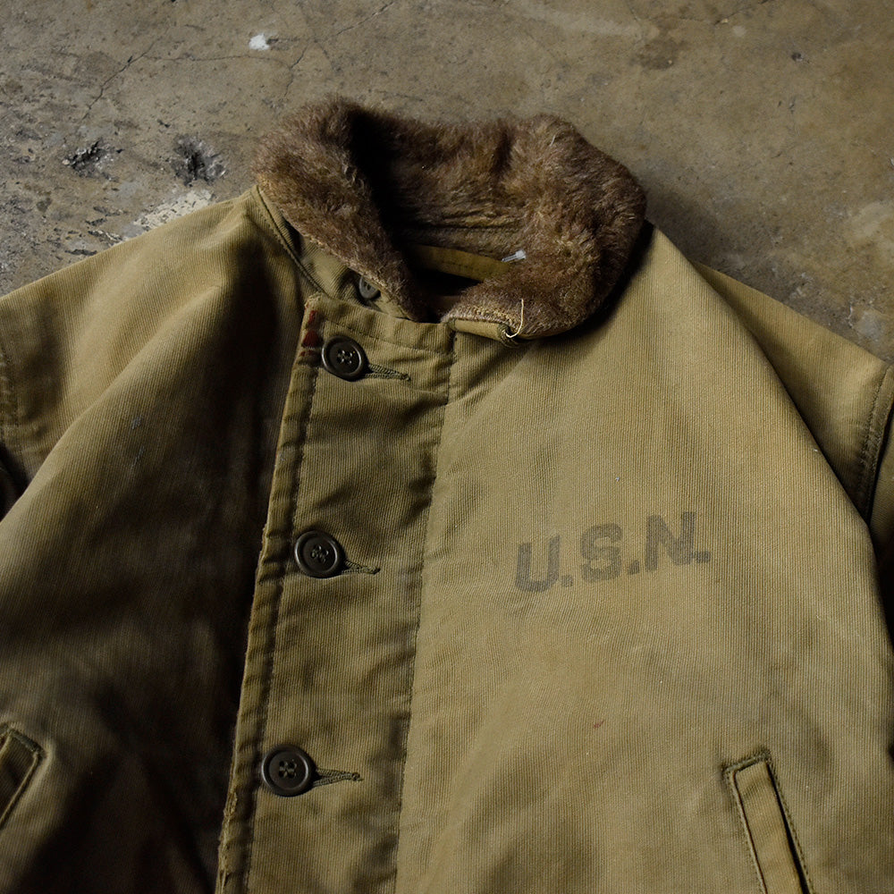 40's US.NAVY N-1 デッキジャケット ステンシル！ 240127H