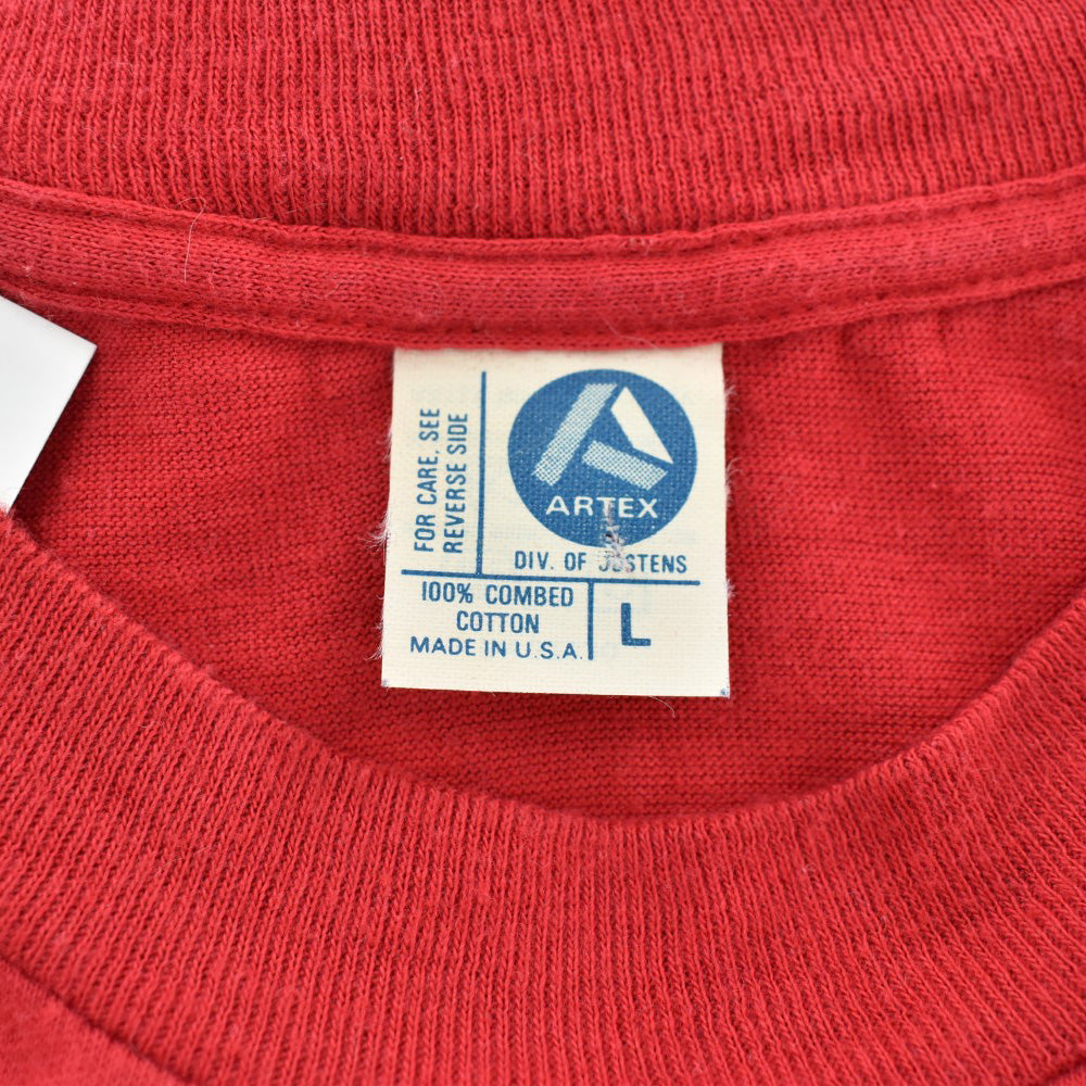 80's N.O.S. U.S.Army "FIELD ARTILLERY FORT SILL" フロッキープリント ミリタリーTシャツ 260421H