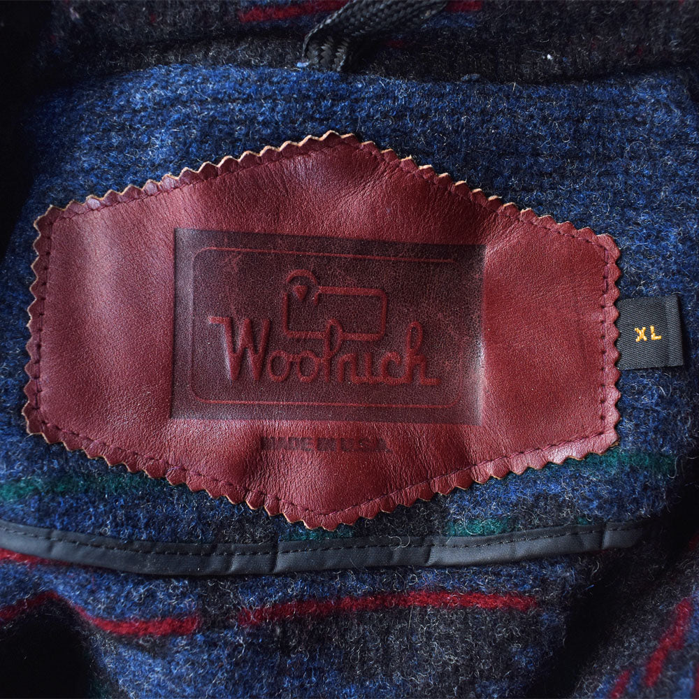 90's Woolrich コンチョボタン ネイティブ柄 ウールコート USA製 231203