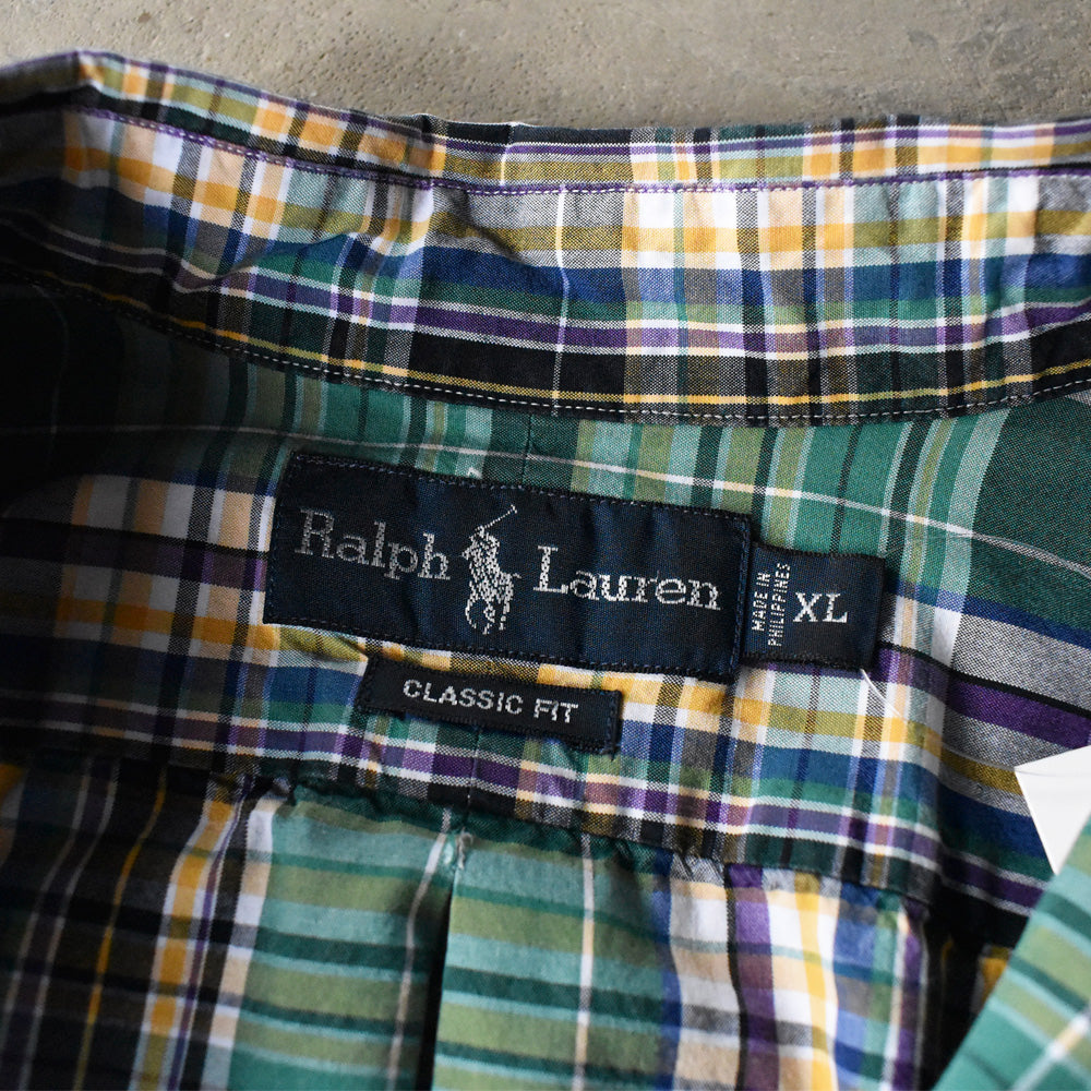 Ralph Lauren “CLASSIC FIT” タータンチェック ボタンダウンシャツ 240327 S2062