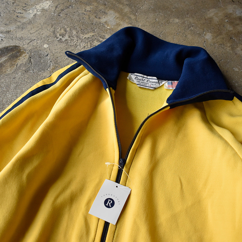 70's～ COURT CASUALS “ロケットTALON” イエロー×ネイビー！ トラックジャケット USA製 250522H