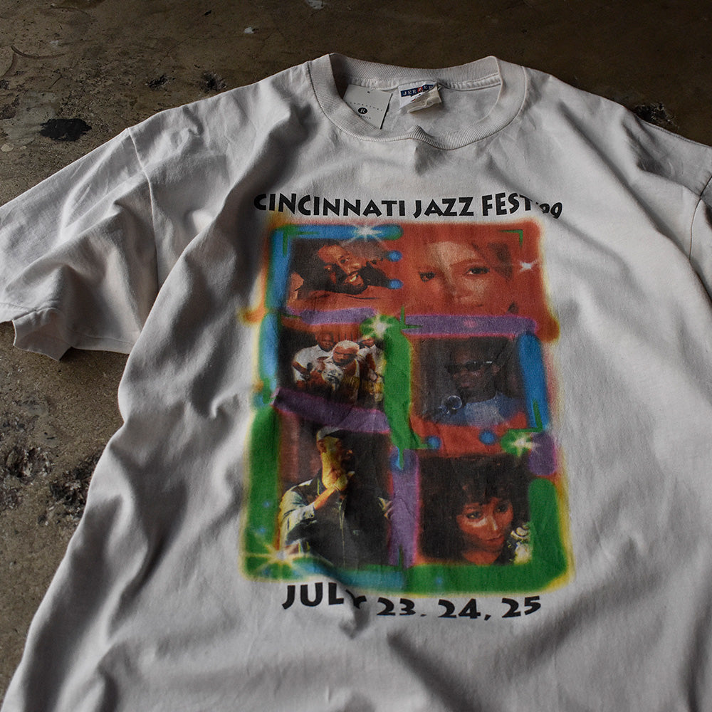 Cincinnati Jazz Festival フェイスプリント 参加メンバー バックプリント フェスTシャツ 1999年 JERZEES ヴィンテージ