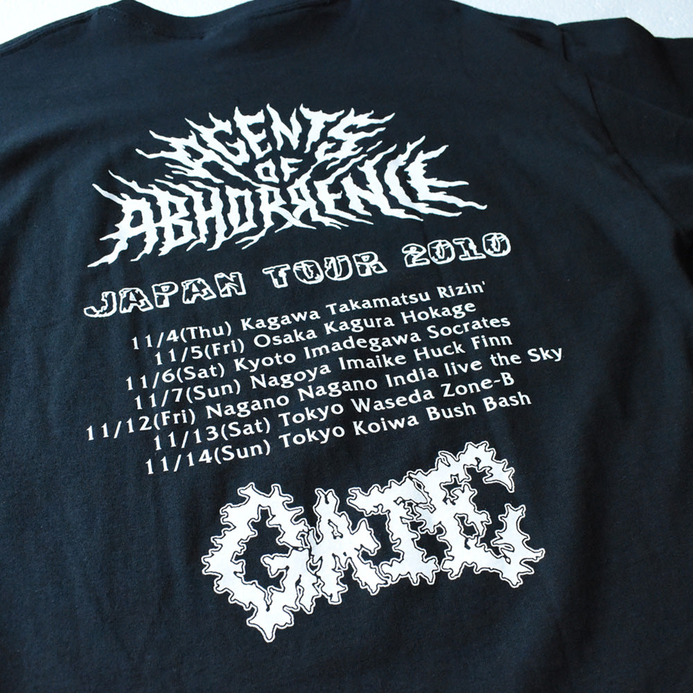 デッドストック！ Agents of Abhorrence × GATE "Grindcore Holocaust Japan Tour 2010" Tシャツ 250919