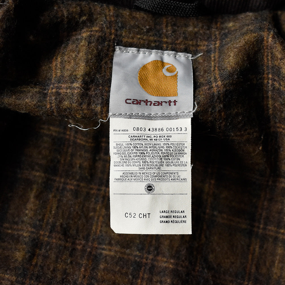 90's～ Carhartt フード付き ウエスタンヨーク ダックジャケット ブランケットライナー 231215H