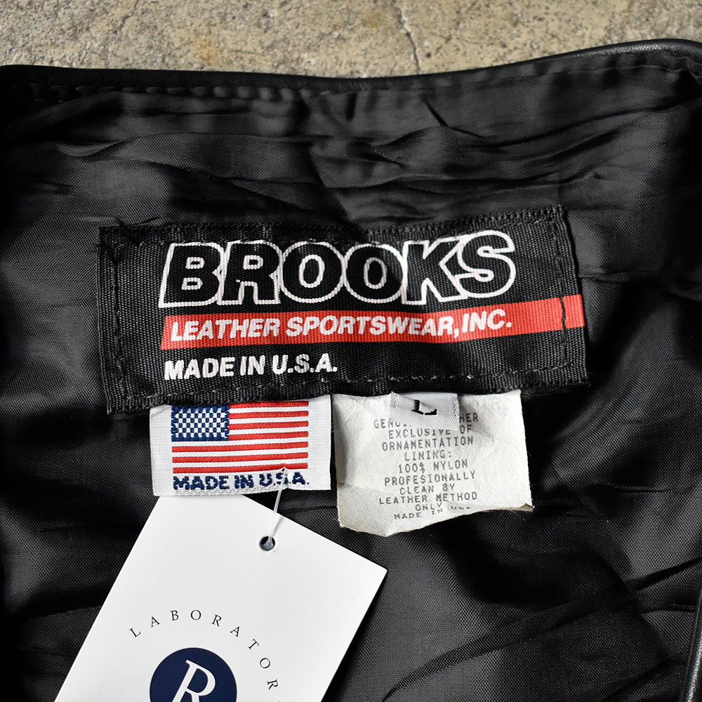 90's BROOKS レザーベスト USA製 240214H