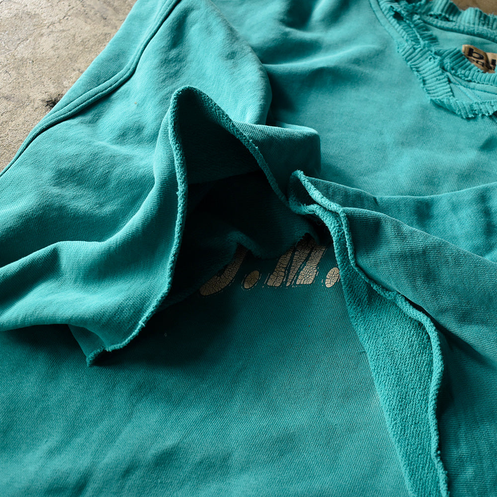 90's ボロ！b.u.m.equipment カットオフ ショートスリーブ スウェット 231016H