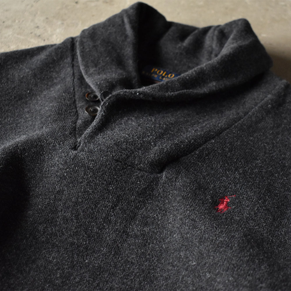 Polo Ralph Lauren/ポロ ラルフローレン エルボーパッチ ショールカラー プルオーバー　230906