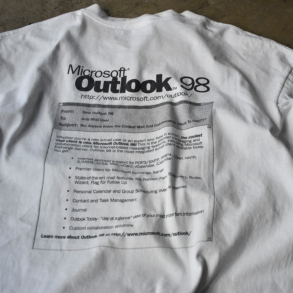 90's Microsoft “Outlook 98” 企業Tシャツ 231201H