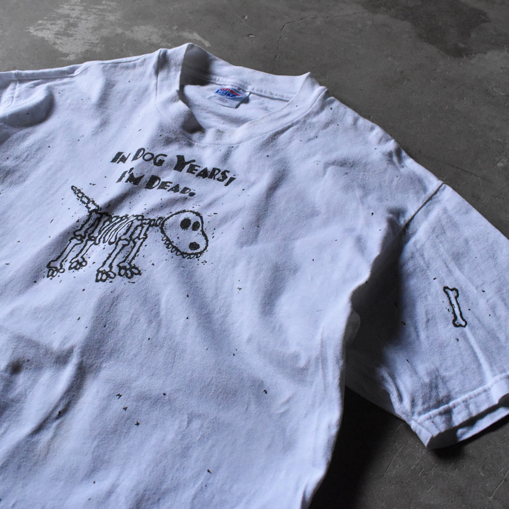 IN DOG YEARS I'M DEAD スカル犬 Tシャツ 90年代〜 USA製 ヴィンテージ
