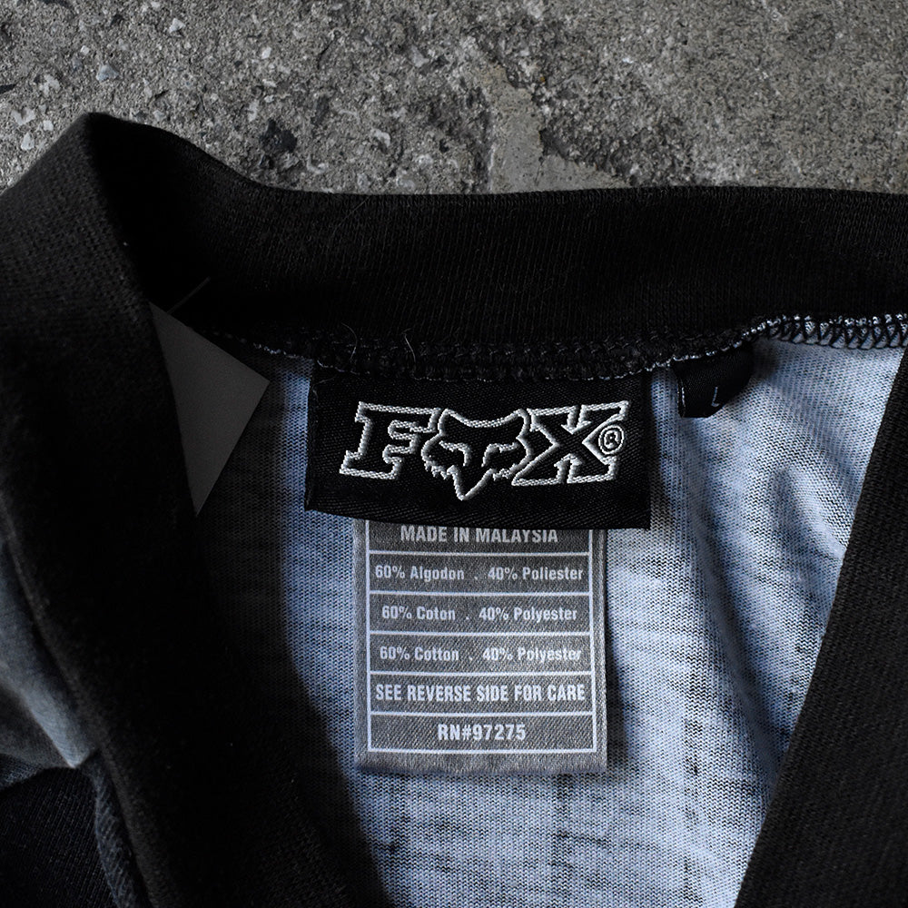 Y2K FOX RACING コットン レーシング ロングスリーブTシャツ 240818H