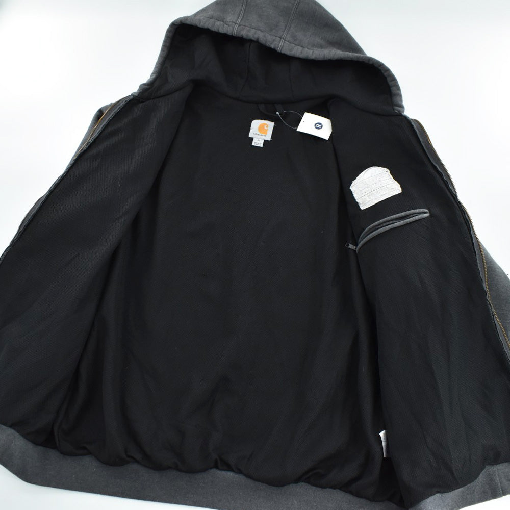 90’s Carhartt "365 DAYS ACCIDENT FREE" メッシュライナー ジップフーディー 260224H