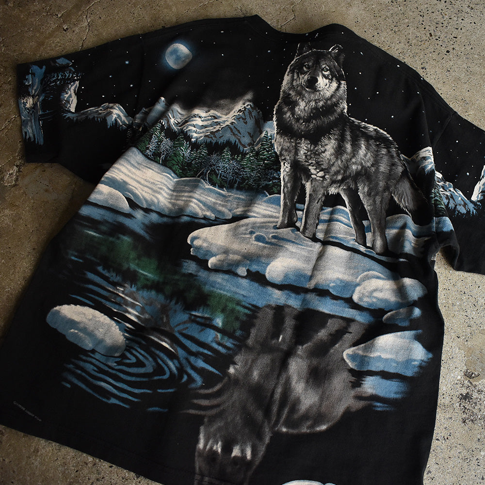 90's　LIQUID BLUE/リキッドブルー　AOP！"Wolf " Tee　230427H