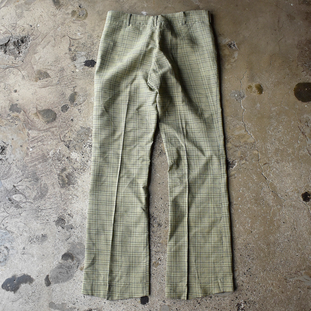 70's チェック柄 スラックスパンツ SCOVILLジップ 250619H