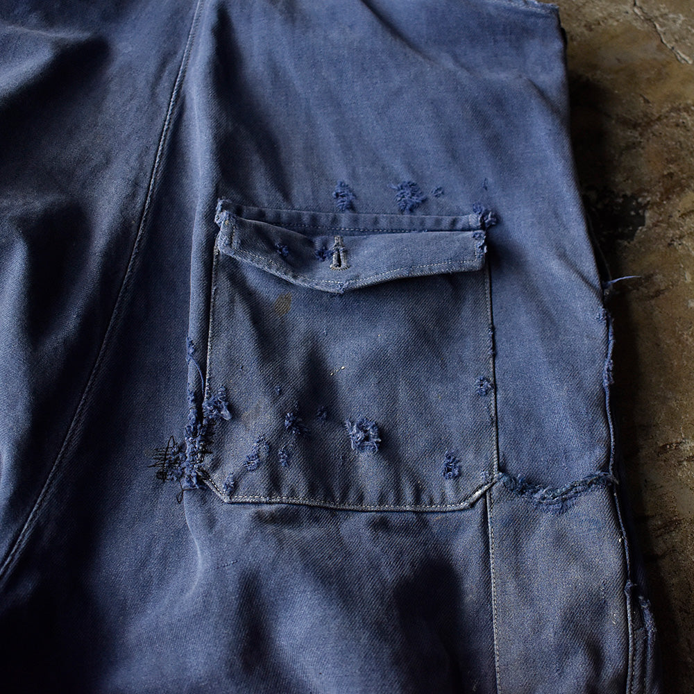 50's ダメージ！ A St Michel France Moleskin オーバーオール Euro製 230915H