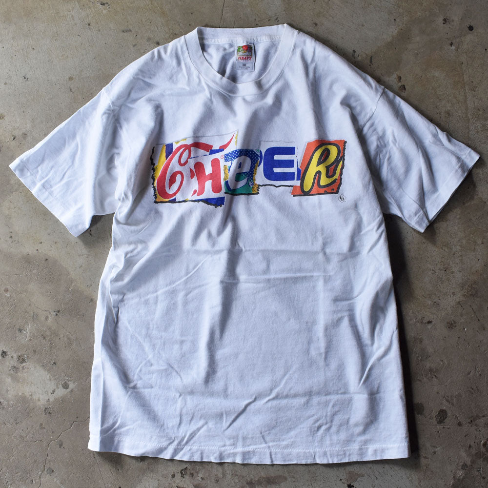 90’s　”CHeER” コラージュプリント アートTシャツ　230812