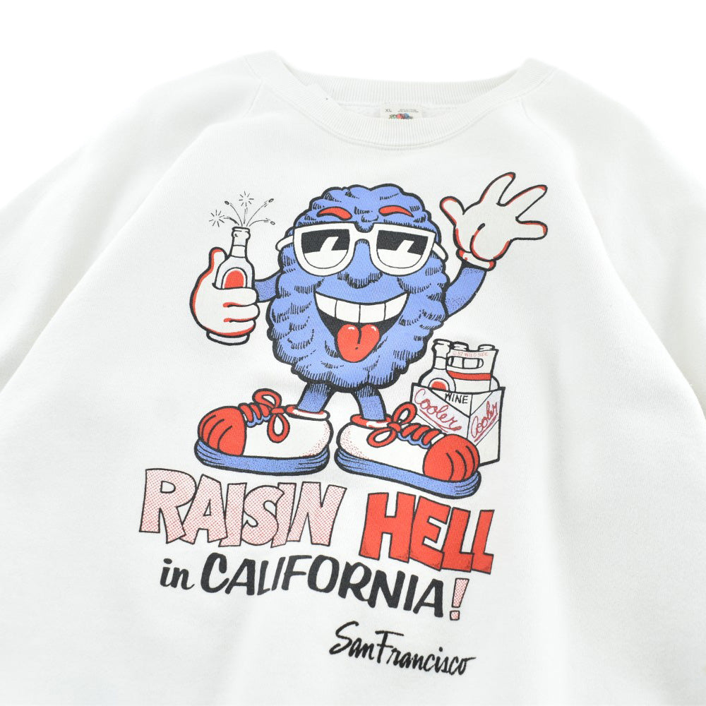 80's "RAISIN HELL" キャラクタースウェット USA製 260908H