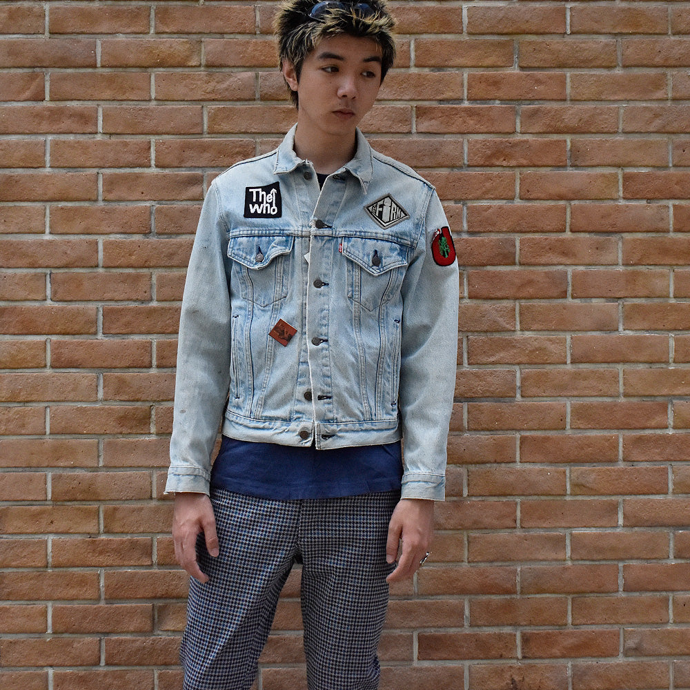90's Levi's ワッペンカスタム！ “ロック“ デニムジャケット USA製 250731H