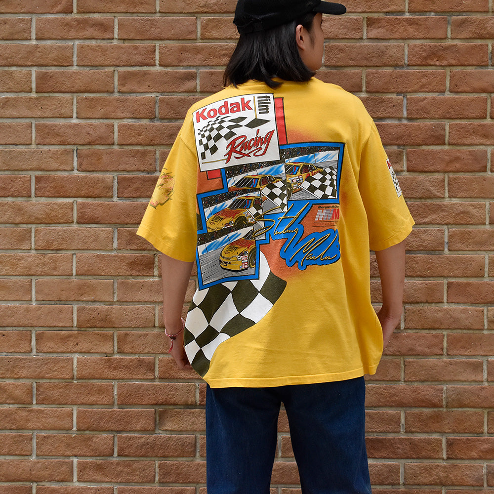 90's イエロー！ AOP Racing “Kodak”Tシャツ USA製 240719H