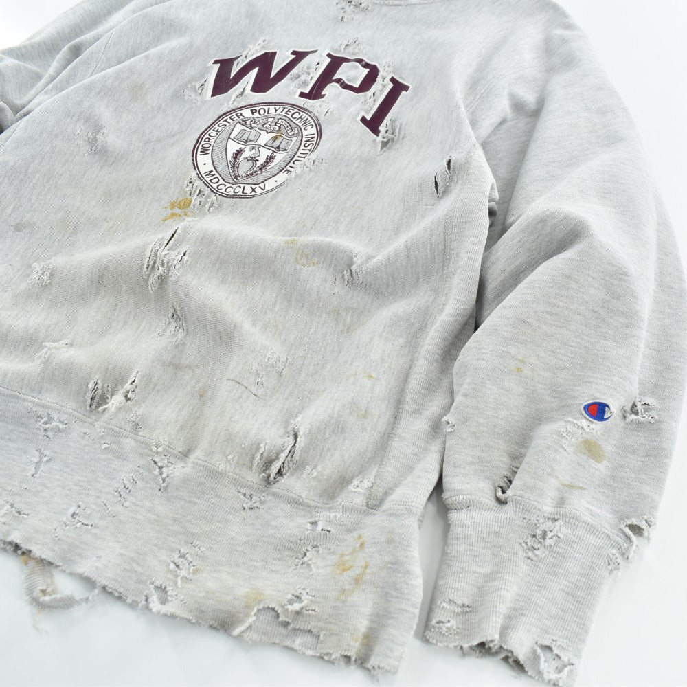 90’s Champion REVERSE WEAVE "WPI" カレッジ ボロ リバーススウェット USA製 261016H