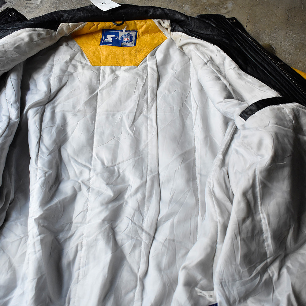 90's STARTER NFL “Pittsburgh Steelers” レザージャケット 240122H