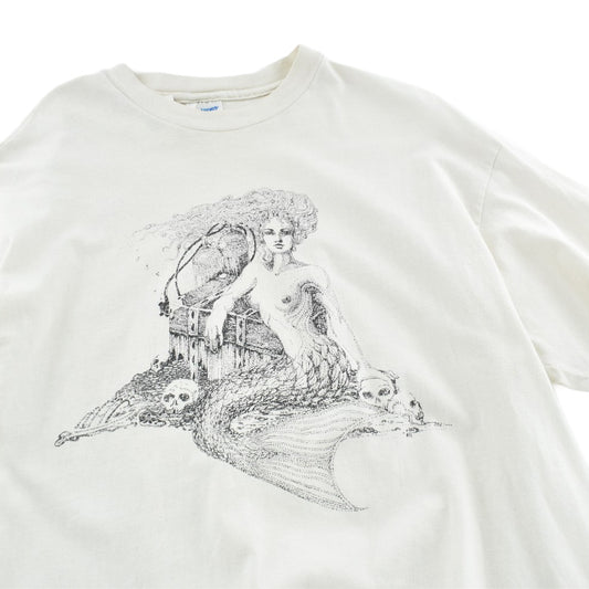 90's 人魚とスカル アートTシャツ USA製 260529H