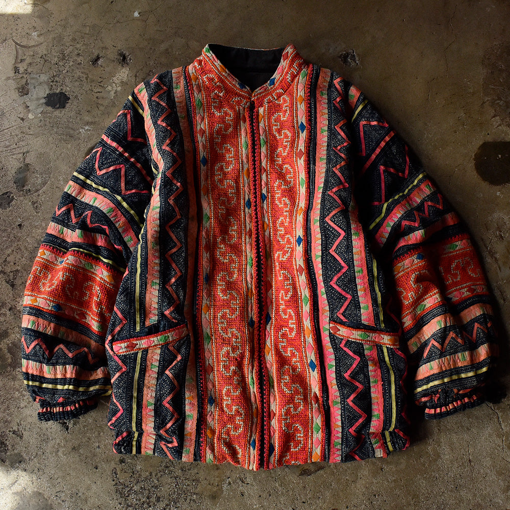 ノマド 民族柄 刺繍 リバーシブルジャケット 1970年〜 ヴィンテージ