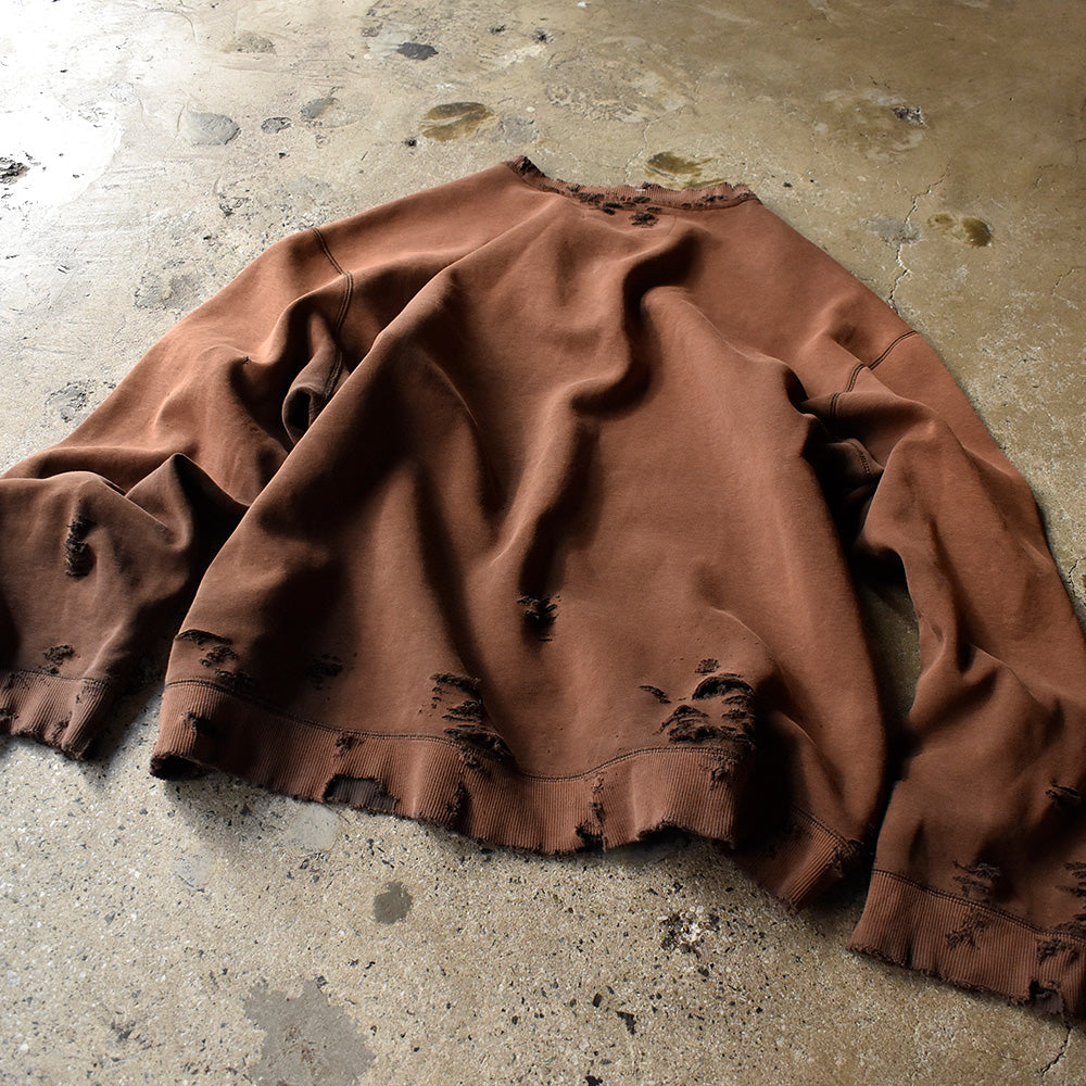 ボロ！ チョコレートブラウン 無地 スウェット XXXL size 250221H