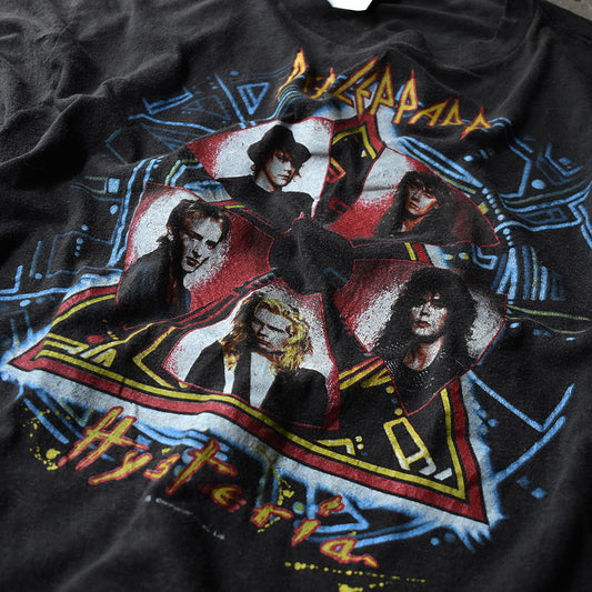 80's Def Leppard "HYSTERIA" Tour ロックTシャツ 230628H