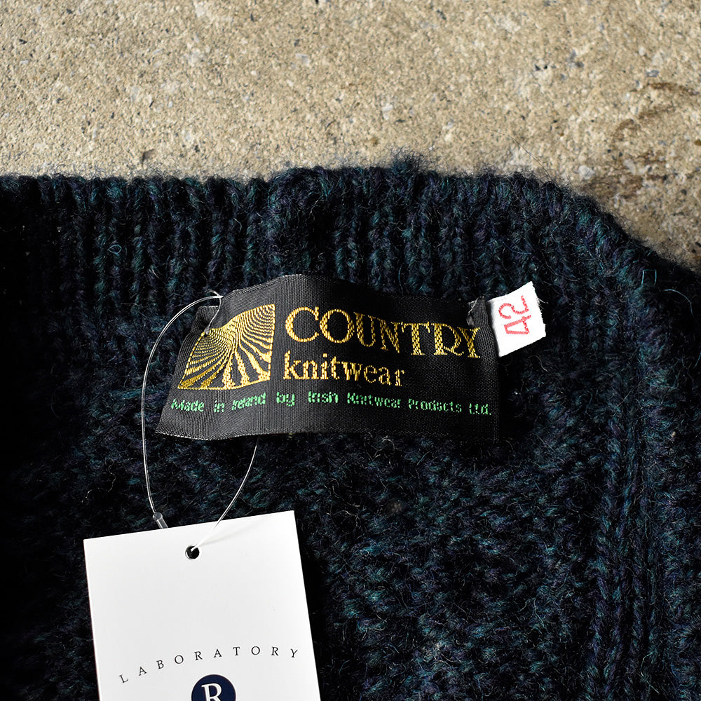 80's～ COUNTRY knitwear アランセーター ハンドポケット付き ニットカーディガン アイルランド製 231116H