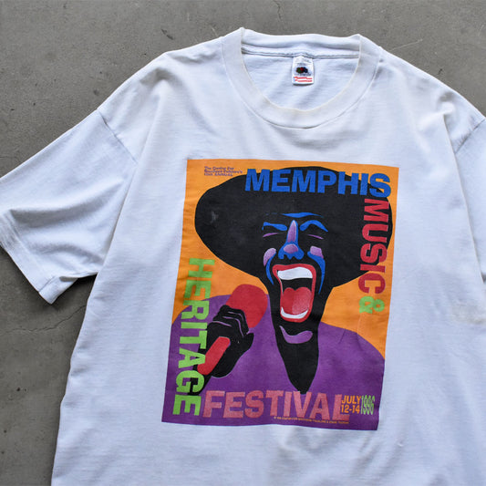 90’s Fruit of the Loom “MEMPHIS MUSIC & HERITAGE FESTIVAL” フェス Tシャツ 250501