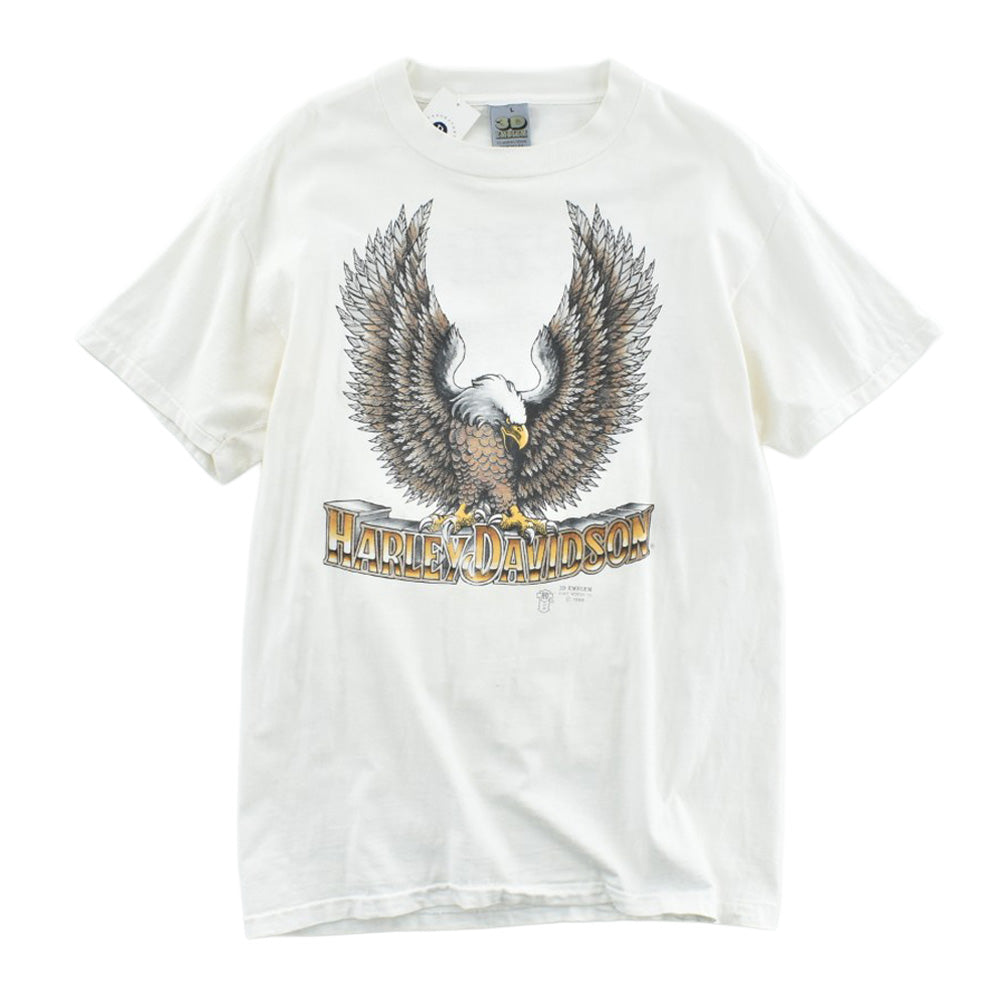 80's HARLEY-DAVIDSON 3D EMBLEM イーグル ハーレーT USA製 260901H