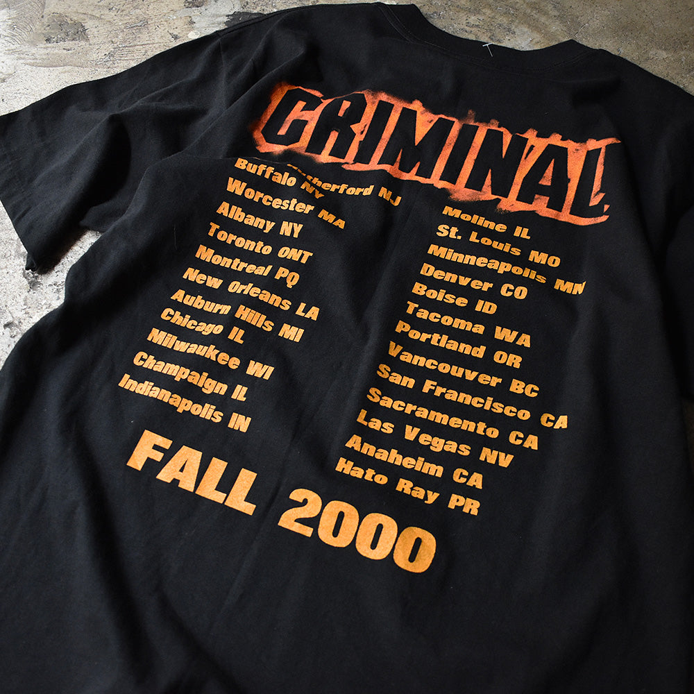 Y2K デッドストック！ Eminem/エミネム Criminal Tour Rap Tee 230619H