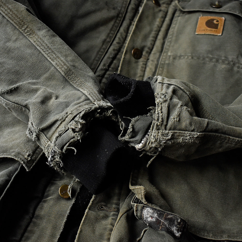 90’s ダメージ！ Carhartt ダックジャケット キルティングライナー USA製 231225H