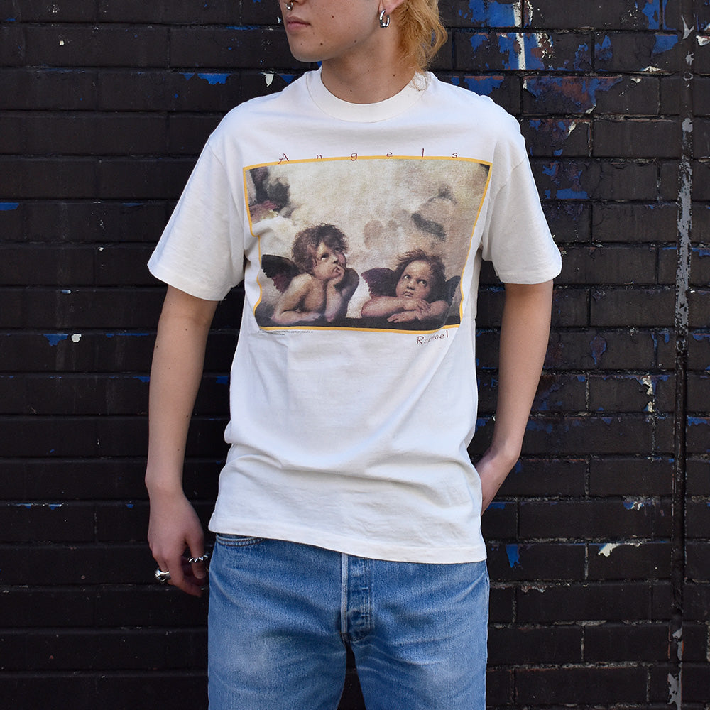 90's Raphael “Angels” art Tシャツ 231229H