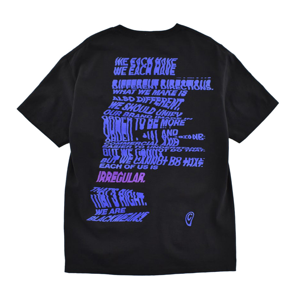 blackmeans irregular "irg©" ロゴTシャツ 260728H