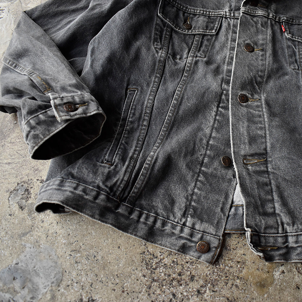 90's Levi's 70506 02 先染めブラック デニムジャケット Made in Great Britain 250719H