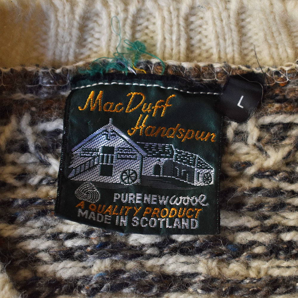 80’s Mac Duff Handspun ニット 総柄セーター SCOTLAND製 231228