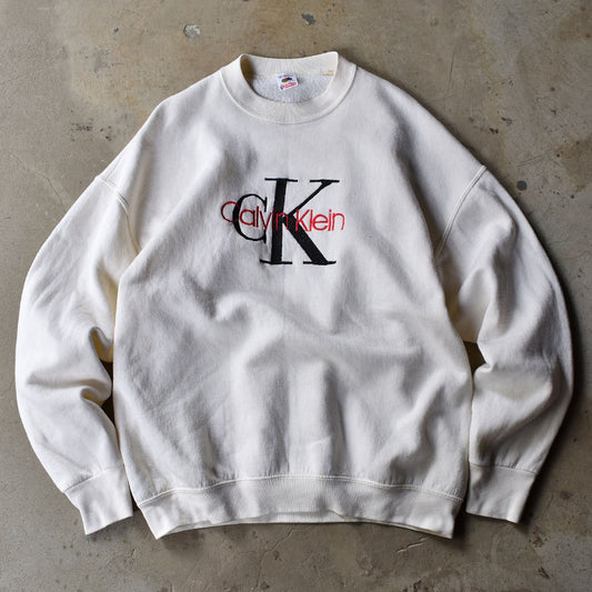 90’s ブートレグ Calvin Klein 刺繍ロゴ スウェット USA製 230603