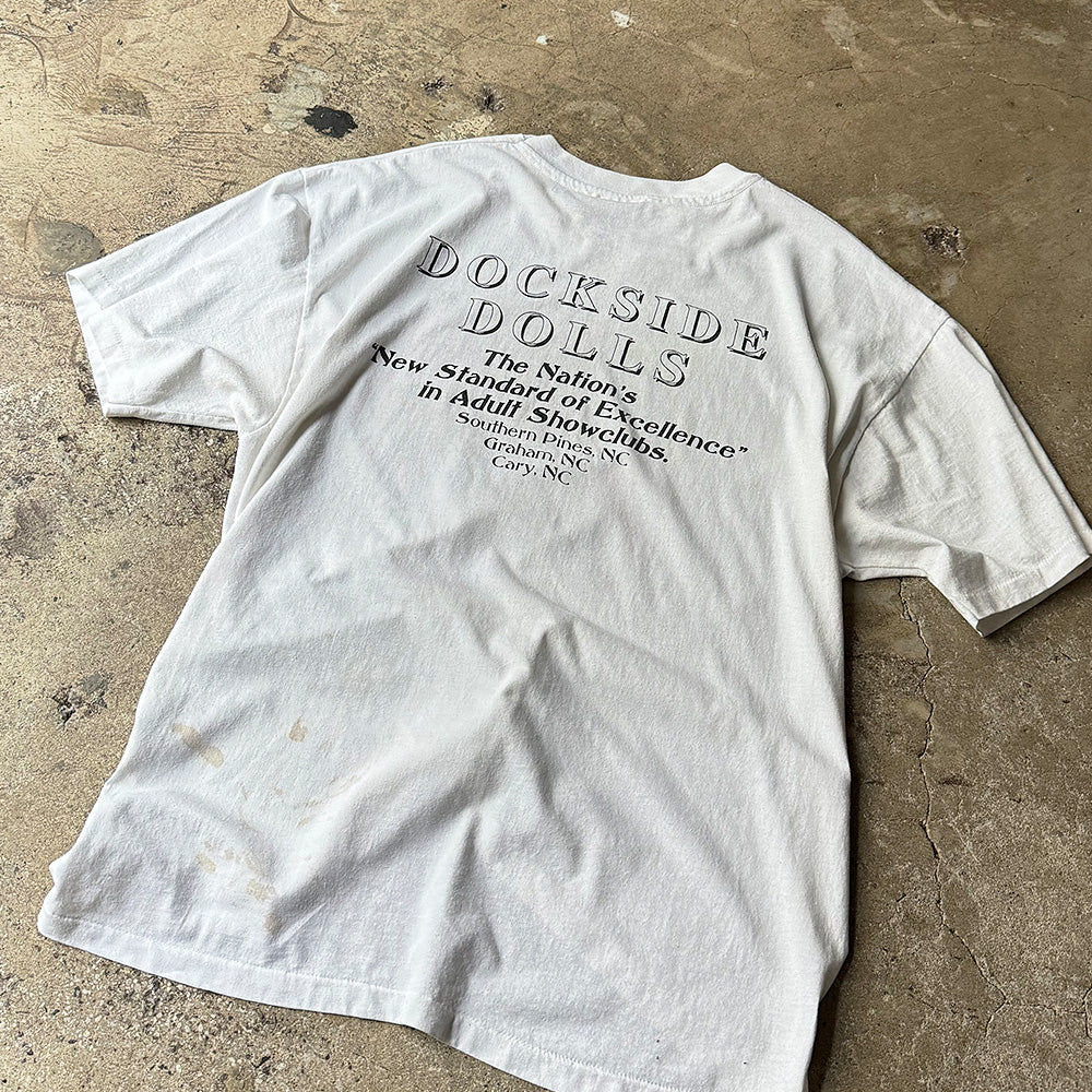 90's “Dock Side Dolls” Adult Show clubs Tシャツ 240331H
