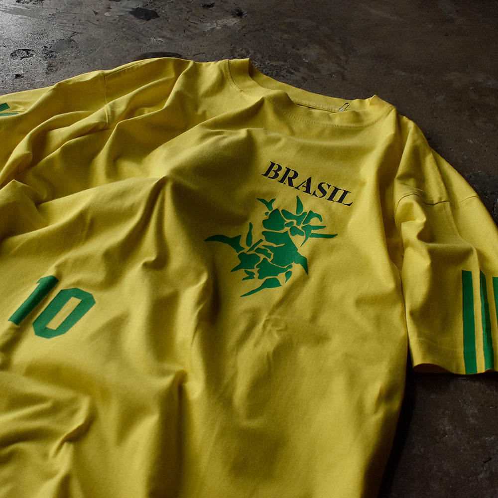 セパルトゥラ BRASIL サッカーユニフォーム モチーフ ナンバリング Tシャツ 1990年 イエロー×グリーン ヴィンテージ