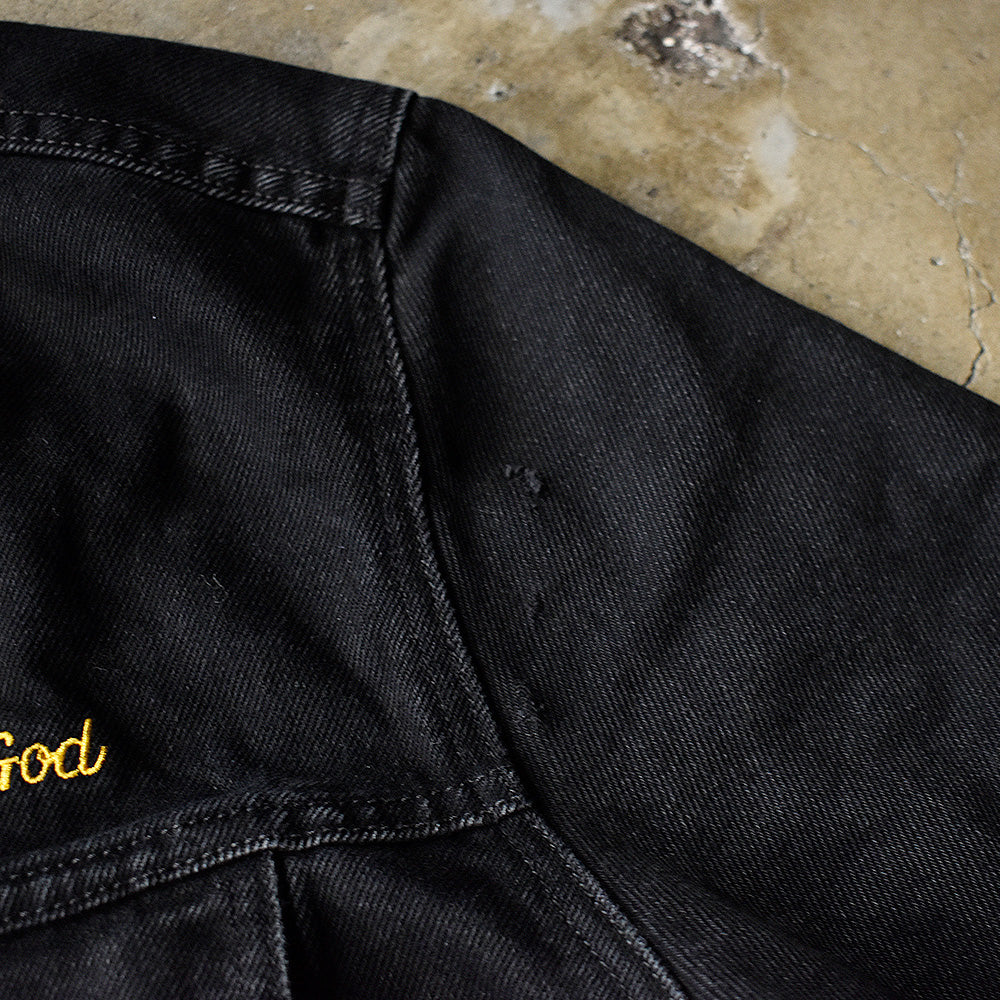 Levi’s PC9-72335-0013 刺繍 XXL size ブラック デニムジャケット 250622H