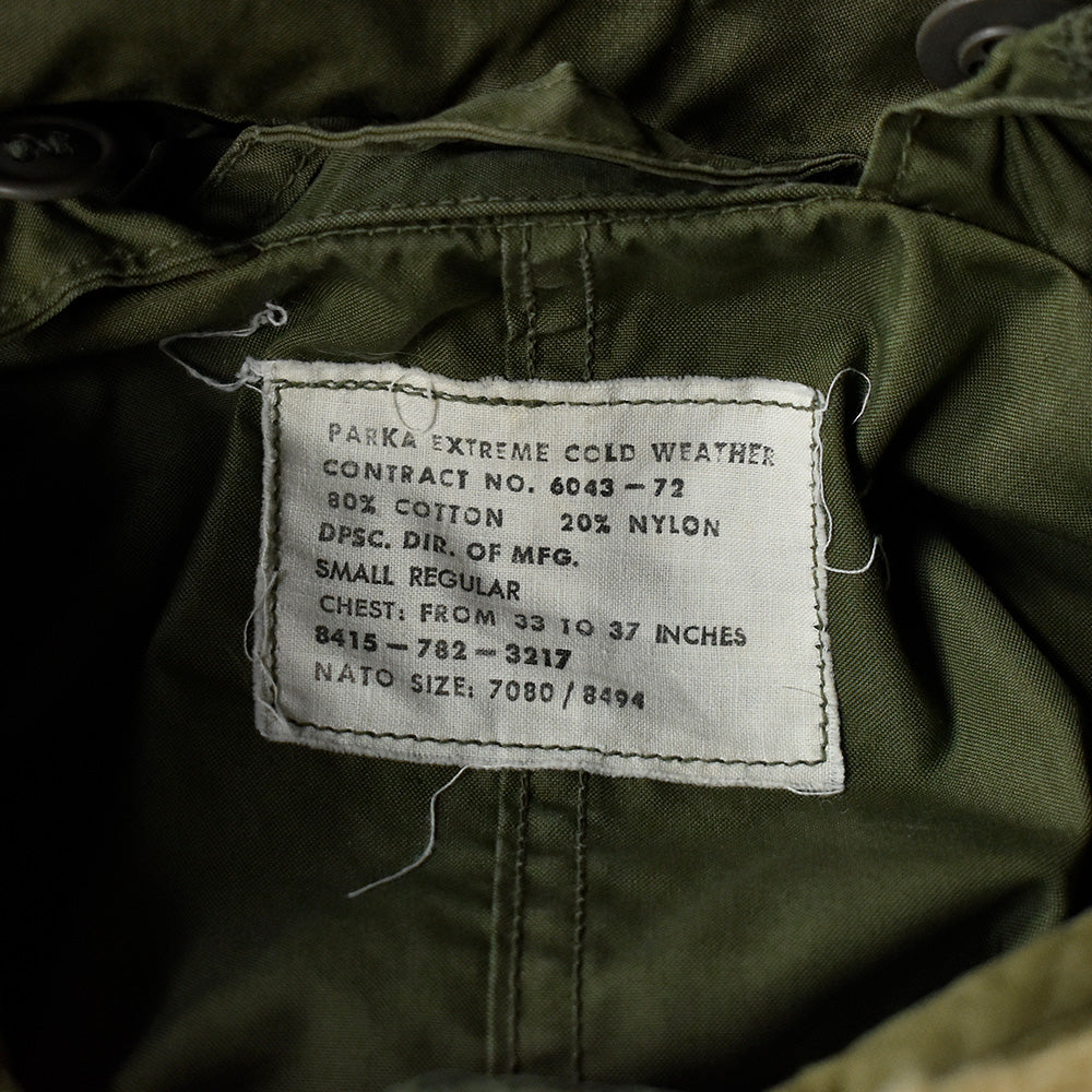 72' U.S. ARMY M-65 フィッシュテール モッズパーカー S size！ ライナー付き 250102H