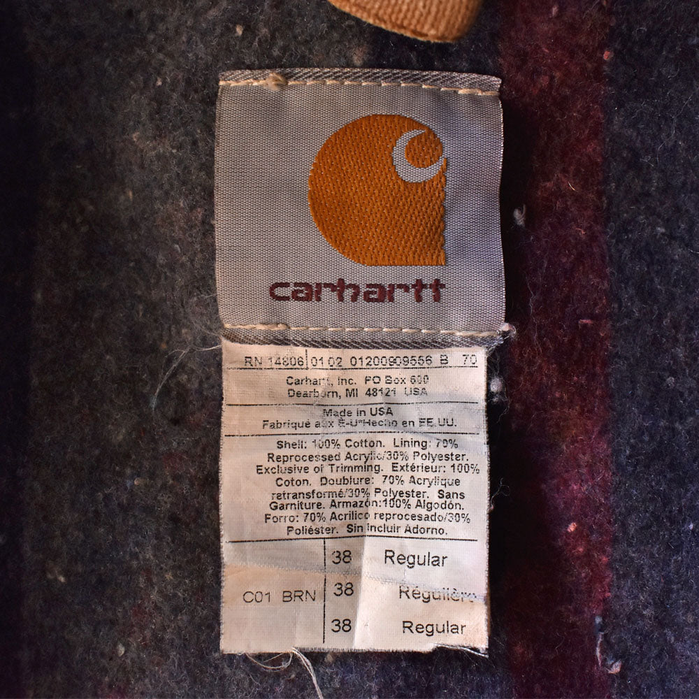 90's Carhartt ブランケットライナー ミシガンチョアコート USA製 231204