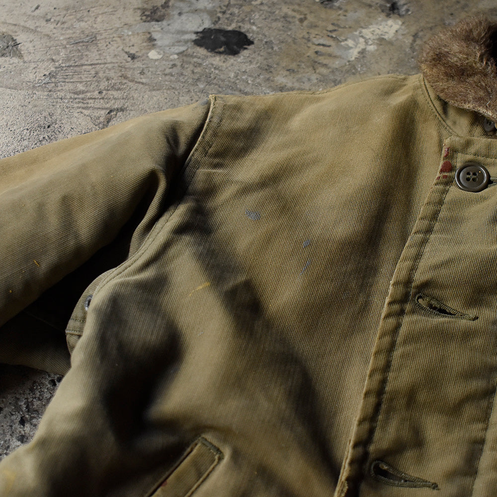 40's US.NAVY N-1 デッキジャケット ステンシル！ 240127H