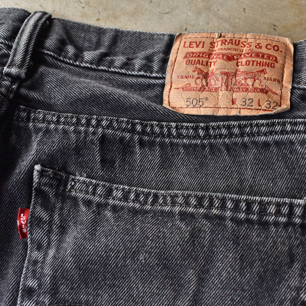 Levi's 505 “Straight Fit” ブラックデニムパンツ 240222