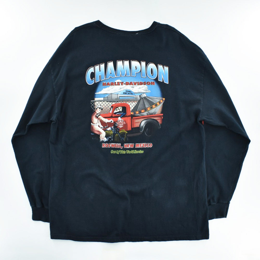 Y2K Harley-Davidson フレイム ファイヤーパターン ロンT 260313H